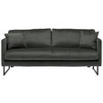 2,5-SITZER  in Samt Dunkelgrau  - Dunkelgrau/Schwarz, Design, Textil/Metall (180/78/84cm) - Carryhome