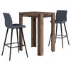 TISCHGRUPPE Anthrazit, Schwarz, Alteiche  - Alteiche/Anthrazit, MODERN, Textil/Metall (80/104/60cm) - MID.YOU