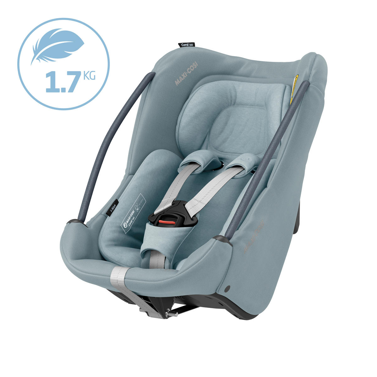 BILBARNSTOL Coral 360  - ljusgrå/svart, Basics, metall/textil (44/58/68cm) - Maxi-Cosi
