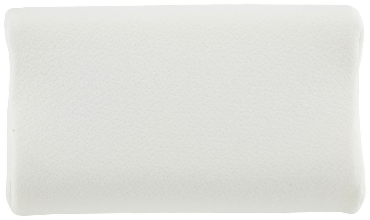 ANATOMSKI VZGLAVNIK LIBERIO  - bela, Basics, tekstil (50/30/10-7cm) - Boxxx