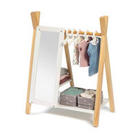 PUPPENKLEIDERSCHRANK VIOLA  - Naturfarben/Weiß, Basics, Holz (50/30/65cm) - MUSTERKIND