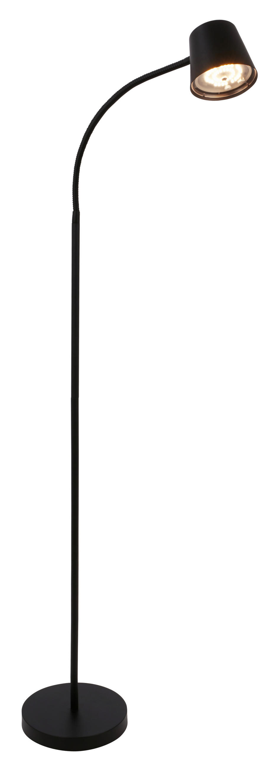 AKKU-STEHLEUCHTE 21/126 cm    - Schwarz, Design, Kunststoff/Metall (21/126cm)