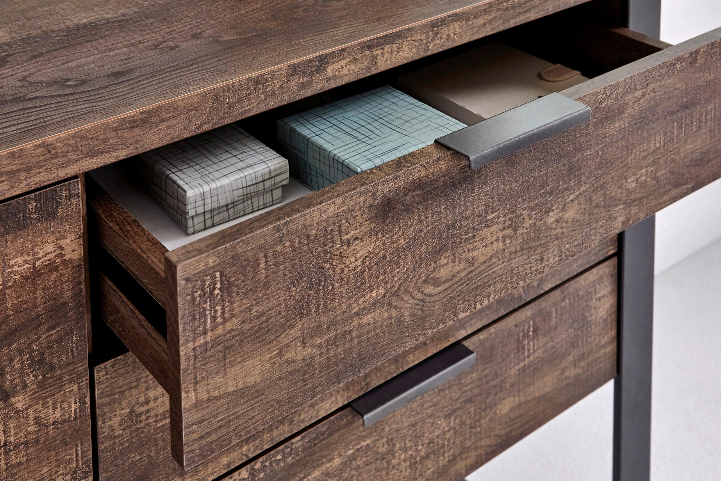 Thumbnail - Livetastic Lowboard, Eiche, Metall, 1 Schubladen, 180x45x40 cm, stehend, in verschiedenen Holzdekoren erhältlich, Wohnzi...