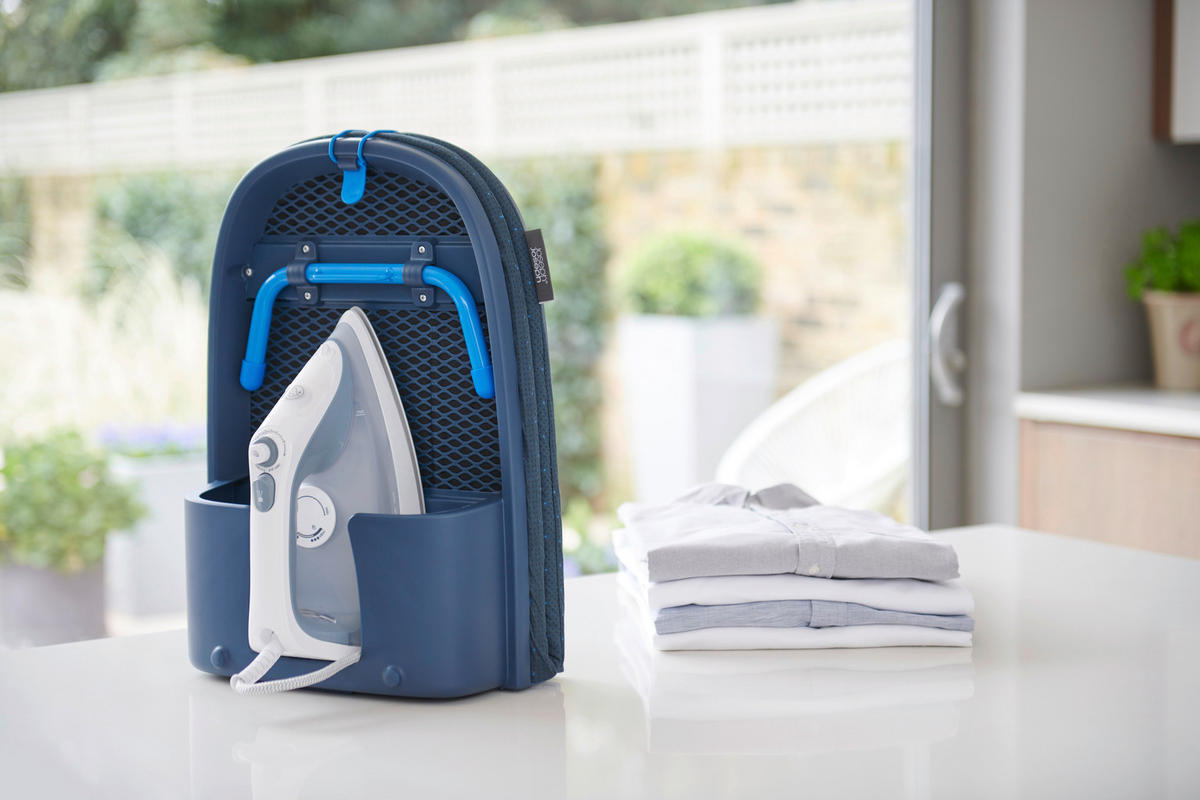 BÜGELBRETT  Pocket  - Dunkelblau, Basics, Kunststoff/Textil (34/15,5/45,5cm) - Joseph Joseph