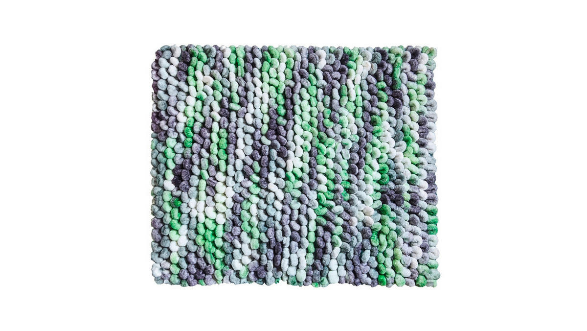 BIDET-VORLEGER Grau, Grün 55/60 cm  - Grau/Grün, KONVENTIONELL, Kunststoff/Textil (55/60cm) - Grund