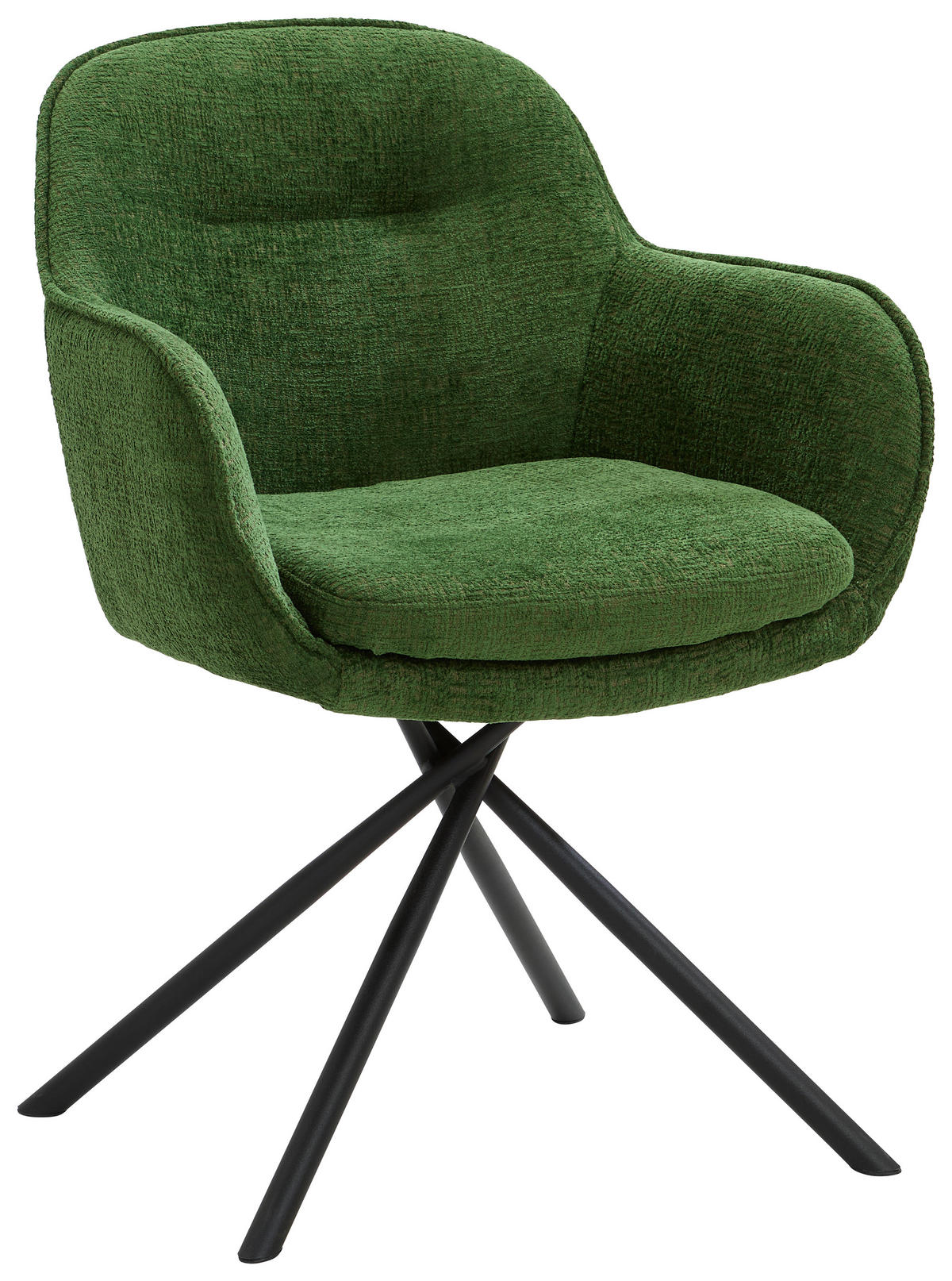 ARMLEHNSTUHL  in Webstoff  - Schwarz/Grün, Design, Textil/Metall (64/87/63cm) - Novel