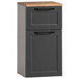 UNTERSCHRANK 40/84/35 cm - Eiche Wotan/Schwarz, KONVENTIONELL, Holzwerkstoff/Kunststoff (40/84/35cm) - Xora