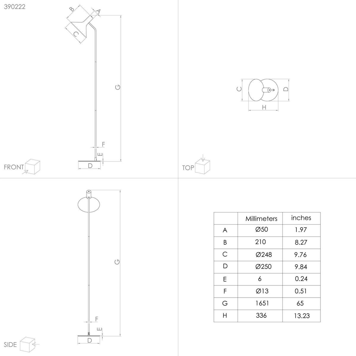 STEHLEUCHTE 33,5/25/167,5 cm    - Schwarz, Design, Metall (33,5/25/167,5cm) - Eglo