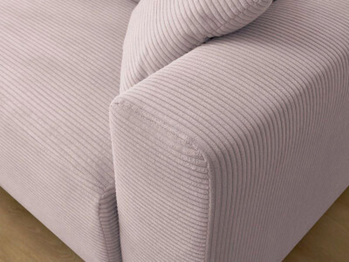 ECKSOFA Ottomane links  ATILLA Lila Cord  - Lila/Schwarz, MODERN, Kunststoff/Textil (149/244cm)