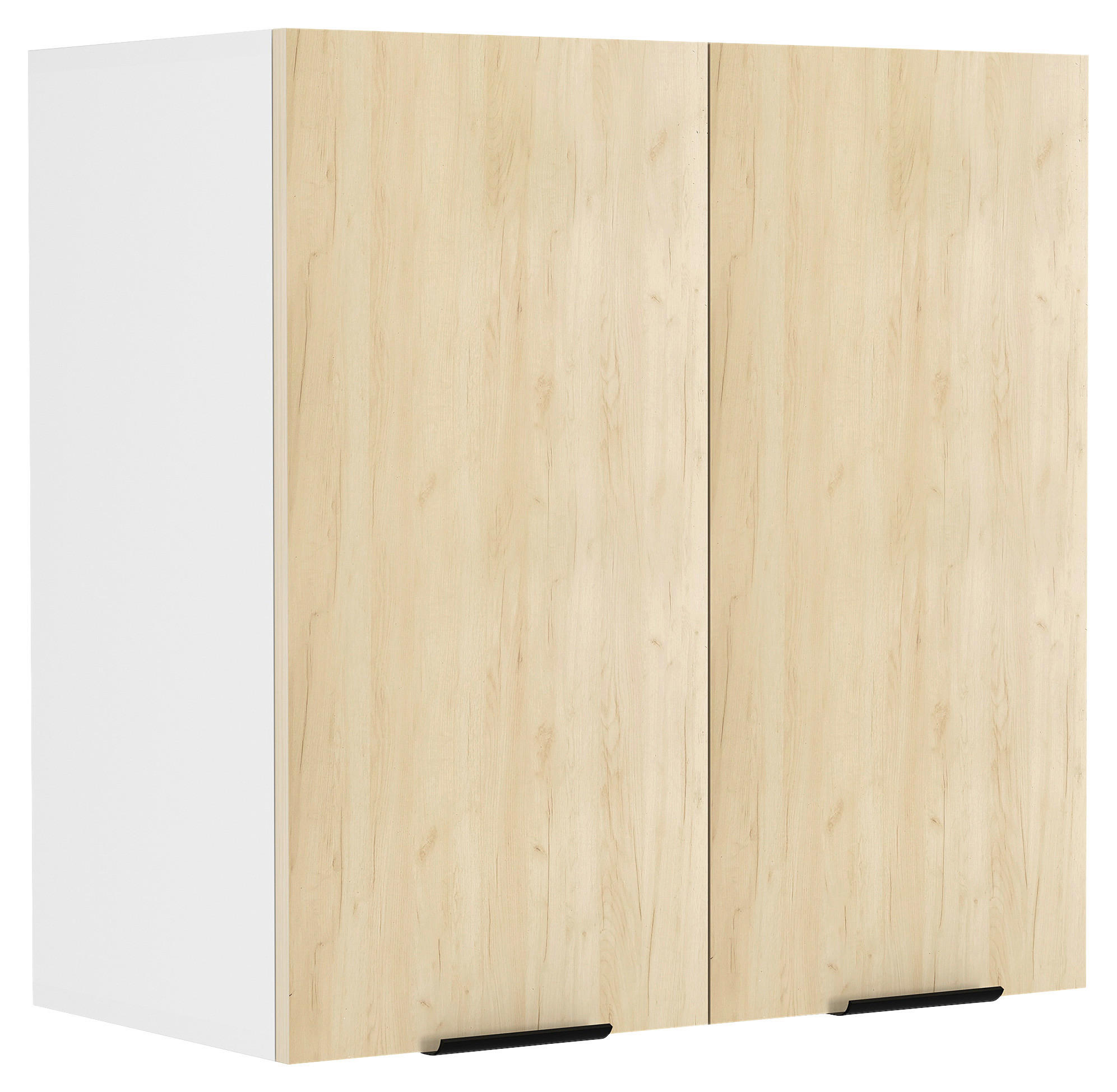 KÜCHENOBERSCHRANK 60/60/31 cm  in Weiß, Honigeiche  - Honigeiche/Schwarz, Trend, Holzwerkstoff/Kunststoff (60/60/31cm) - MID.YOU