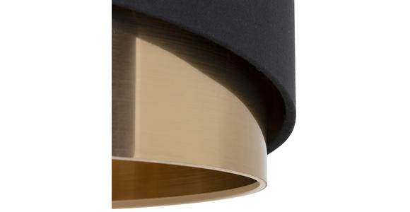 HÄNGELEUCHTE 45,5/120 cm  - Goldfarben/Schwarz, MODERN, Kunststoff/Textil (45,5/120cm) - Novel