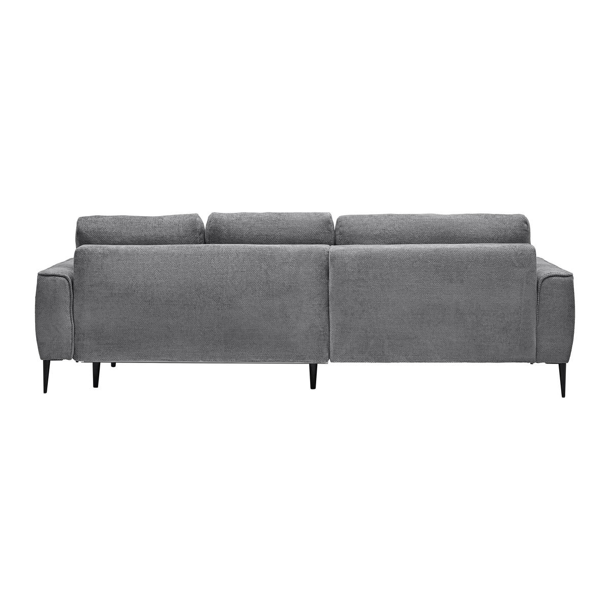 HÖRNSOFFA i vävt tyg grå  - grå/svart, Modern, metall/textil (164/255cm) - MID.YOU