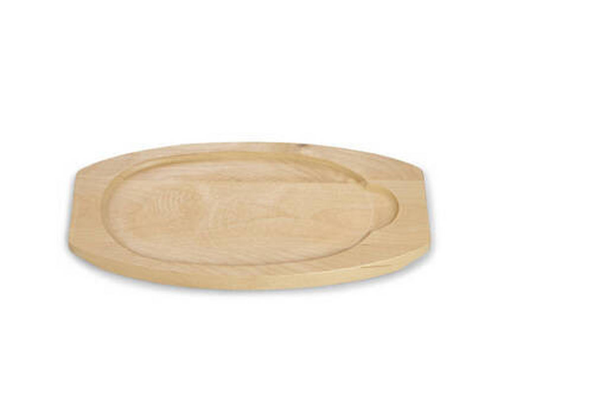 SERVIERPFANNE Emaille  - Schwarz/Braun, Basics, Holz/Metall (24/2/14cm) - Echtwerk