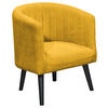 COCKTAILSESSEL in Mikrovelours Gelb  - Gelb/Schwarz, Basics, Holz/Textil (61/82/58cm) - Livetastic