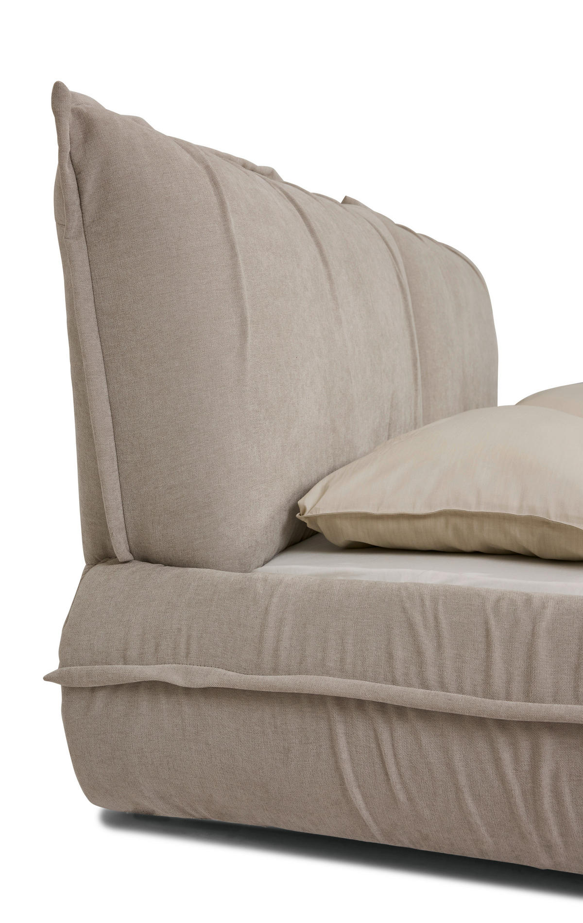 POLSTERBETT 180/200 cm,  in Beige,  - Beige/Schwarz, Design, Kunststoff/Textil (180/200cm) - Tom Tailor