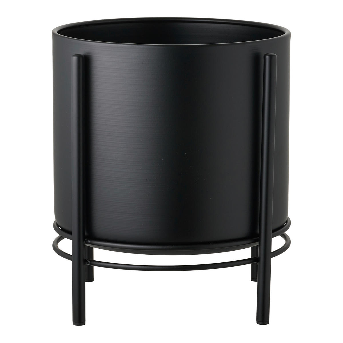BLUMENTOPF-SET Schwarz  - Schwarz, Basics, Metall
