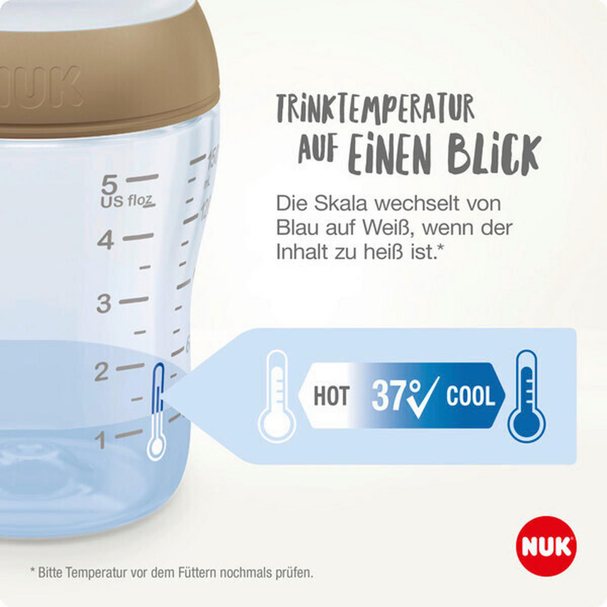 BABYFLASCHE Perfect Match 260 ml  - Transparent/Multicolor, Basics, Kunststoff (7,2/7,2/21,2cm) - NUK