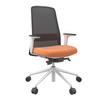 DREHSTUHL Orange, Schwarz, Weiß  - Schwarz/Orange, MODERN, Kunststoff/Textil (70/103-115/70cm)