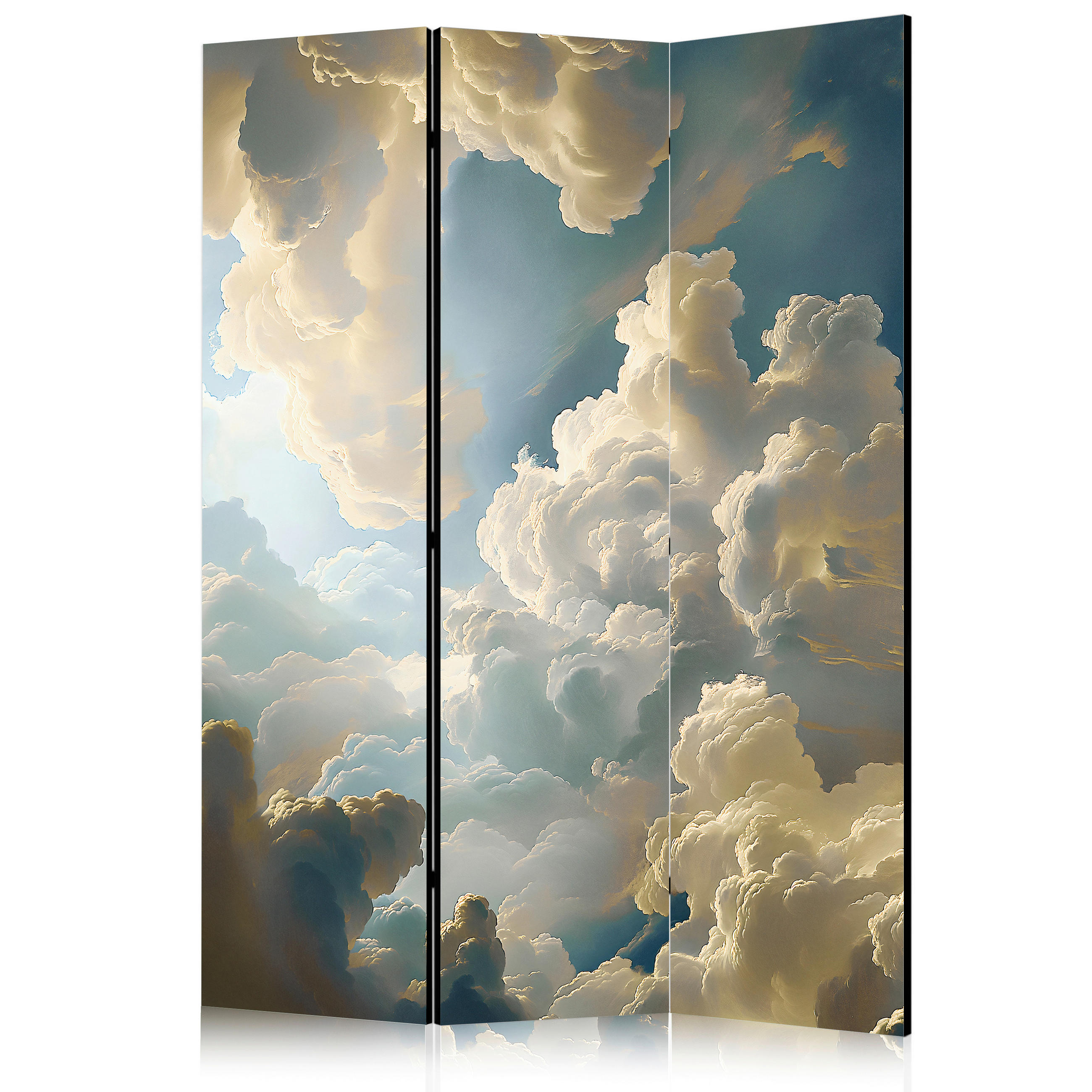 artgeist Paravent Beige, Pastellblau 135x172x3 cm