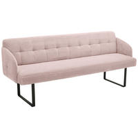 SITZBANK 217/85/69 cm Cord Hellrosa Metall  - Hellrosa/Schwarz, Design, Textil/Metall (217/85/69cm) - Musterring
