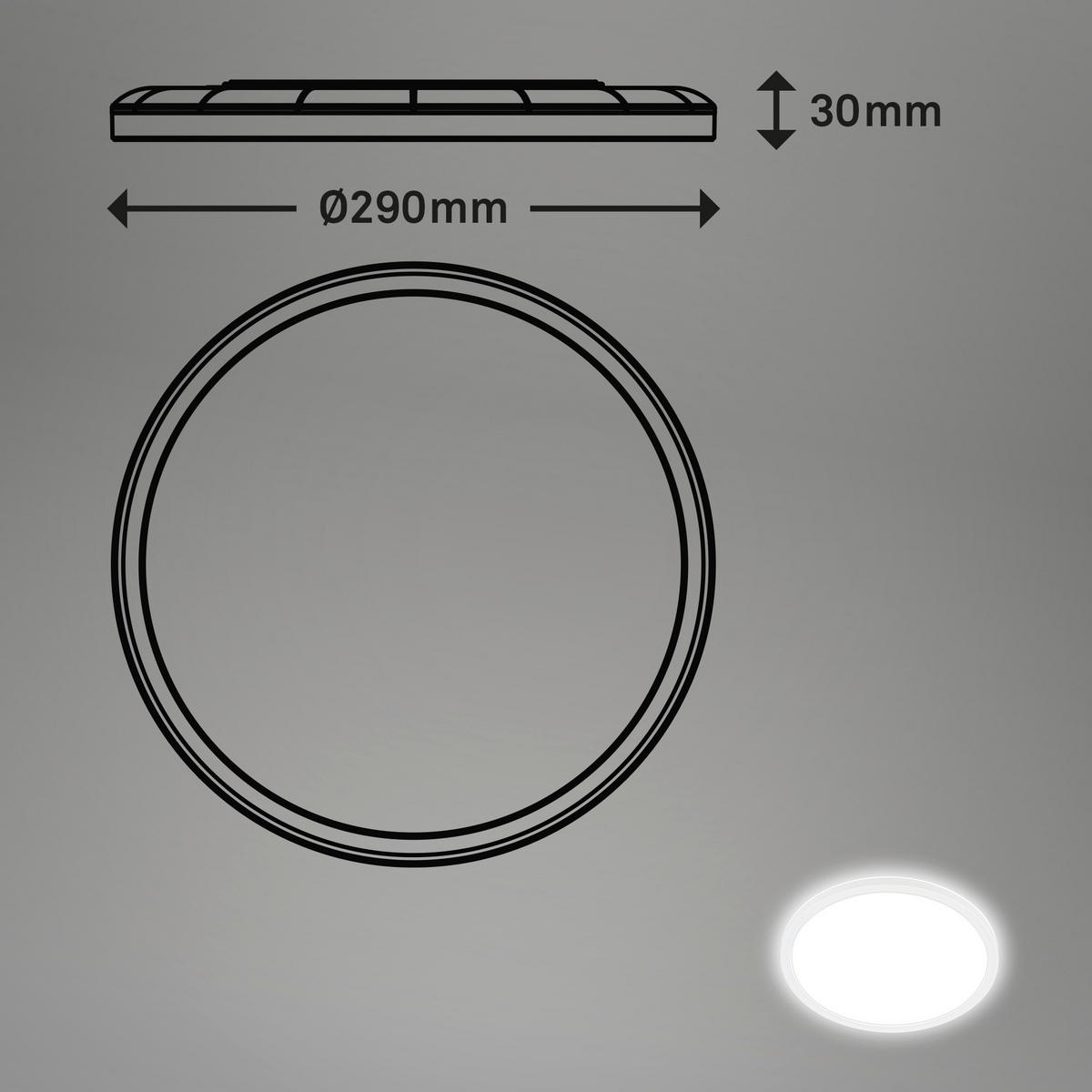 KUPAONSKA LED SVJETILJKA STRO Move  - bijela, Basics, plastika (29/3cm)