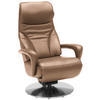 RELAXSESSEL in Leder Hellbraun  - Hellbraun/Edelstahlfarben, Design, Leder/Metall (75/117/88cm) - Dieter Knoll