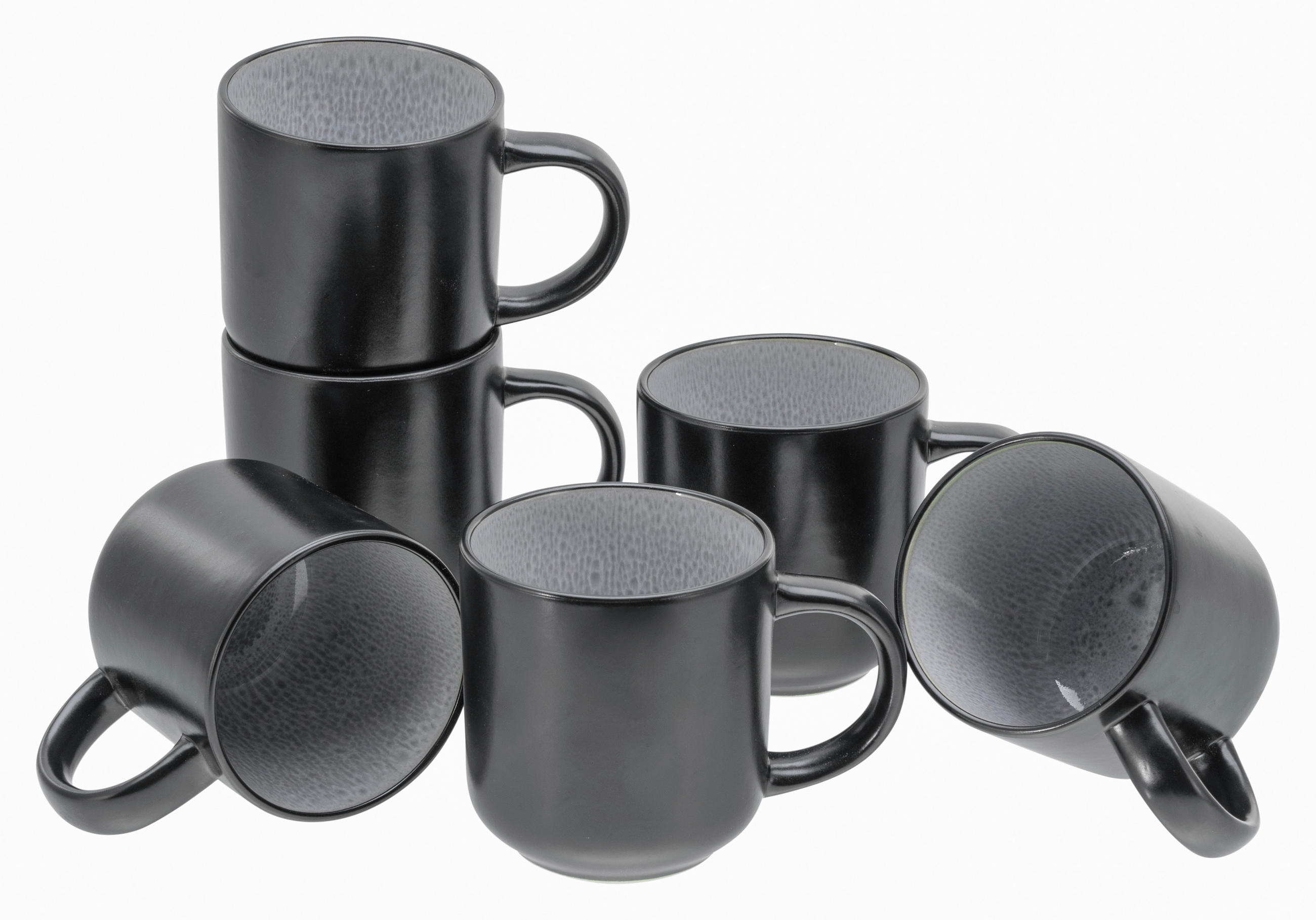 KAFFEEBECHERSET 6-teilig  - Hellgrau, Trend, Keramik - Creatable