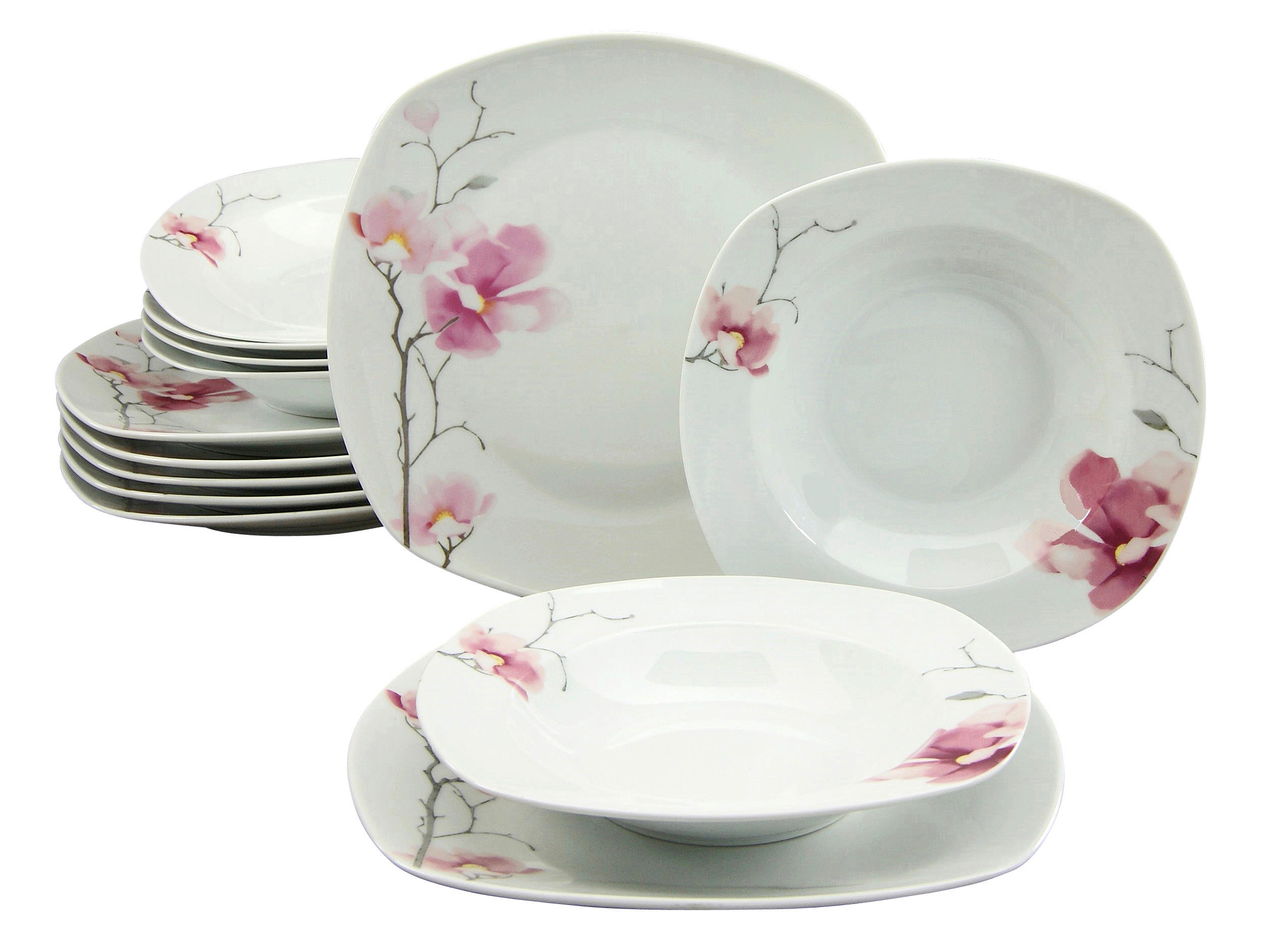 JEDÁLENSKÝ SERVIS, porcelán - biela, Trend, keramika - Creatable