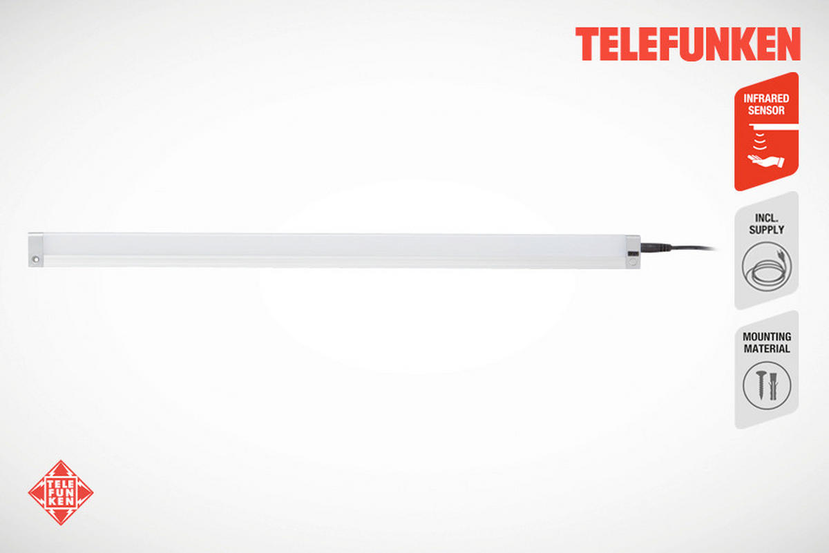 UNTERBAULEUCHTE 57,3/2,9/1,0 cm  - Silberfarben, Basics, Kunststoff (57,3/2,9/1,0cm)