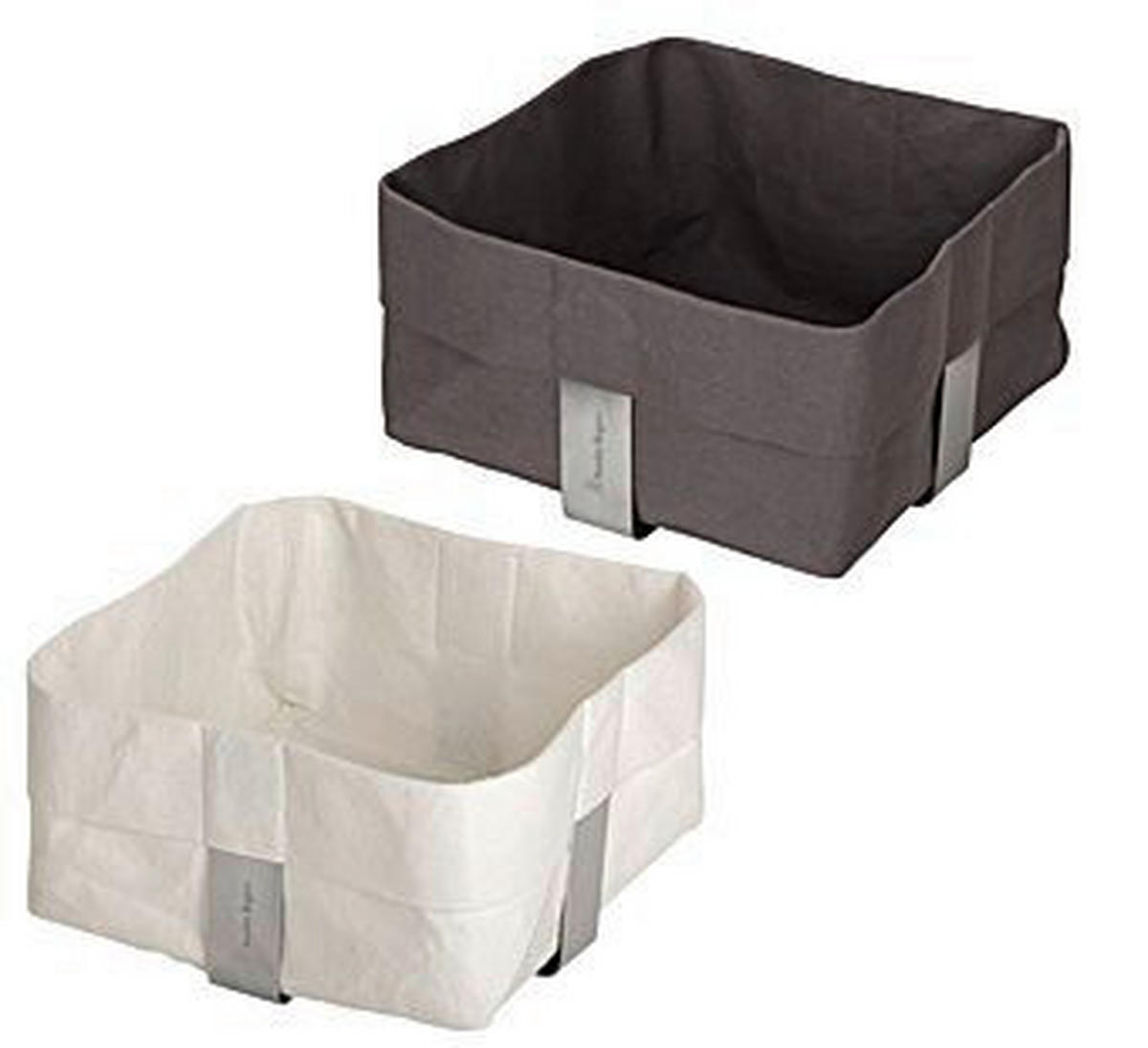 KOŠÍK NA CHLIEB   - sivohnedá/béžová, Basics, kov/textil (20/10/20cm) - Stanley Rogers