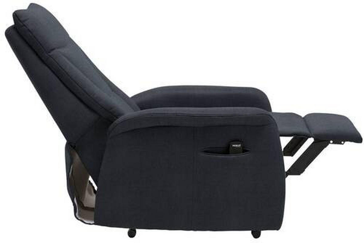 FERNSEHSESSEL in Mikrofaser Dunkelblau  - Schwarz/Dunkelblau, Konventionell, Textil (78/108/90cm) - Valdera
