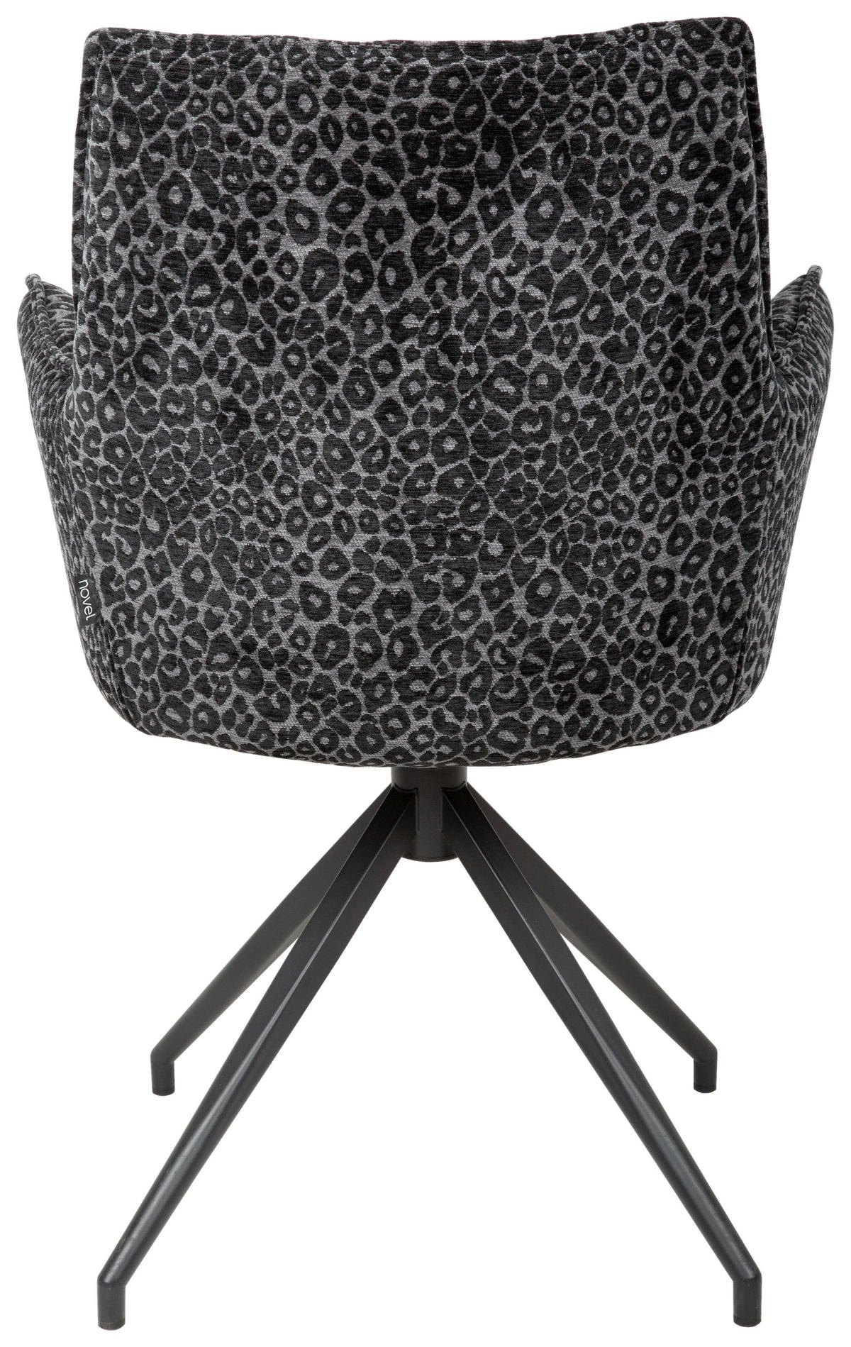 ARMLEHNSTUHL  in Eisen Jacquard  - Schwarz/Grau, Design, Textil/Metall (59/89.5/63cm) - Novel