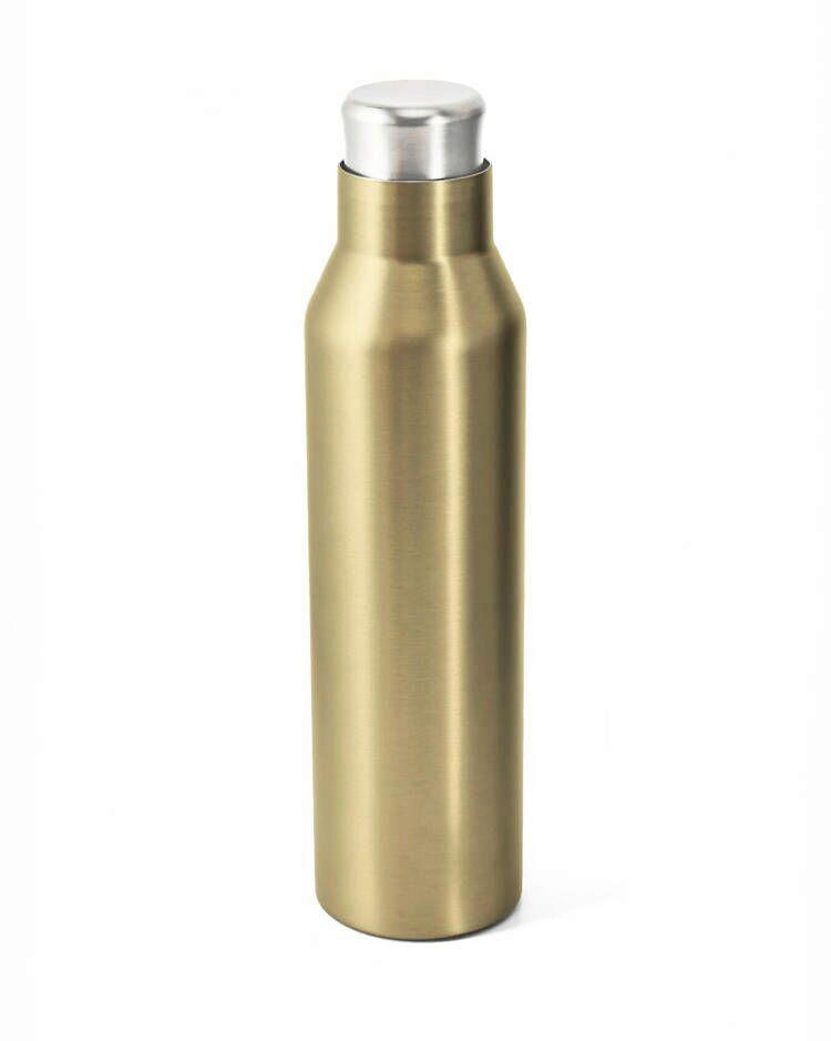 ISOLIERFLASCHE 0,5 L  - Edelstahlfarben/Goldfarben, Trend, Kunststoff/Metall (6,9/26cm) - Homeware Profession.