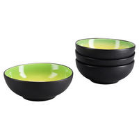 SCHÜSSELSET 4-teilig Hot Green   - Hellgelb/Schwarz, Basics, Keramik (16,5/6cm) - Creatable
