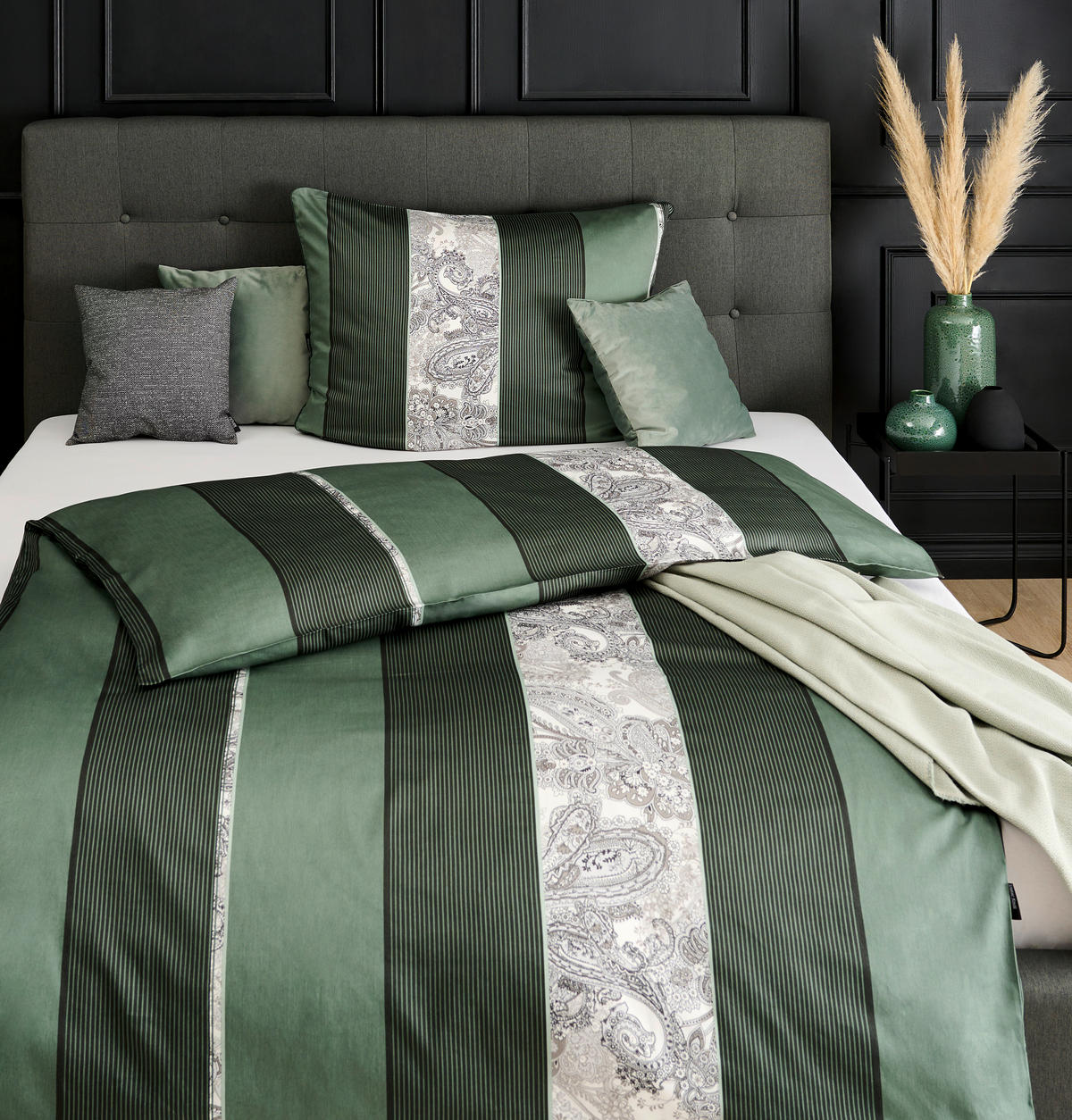 ÁGYNEMŰHUZAT-GARNITÚRA 140/200 cm  - zöld, Design, textil (140/200cm) - Dieter Knoll