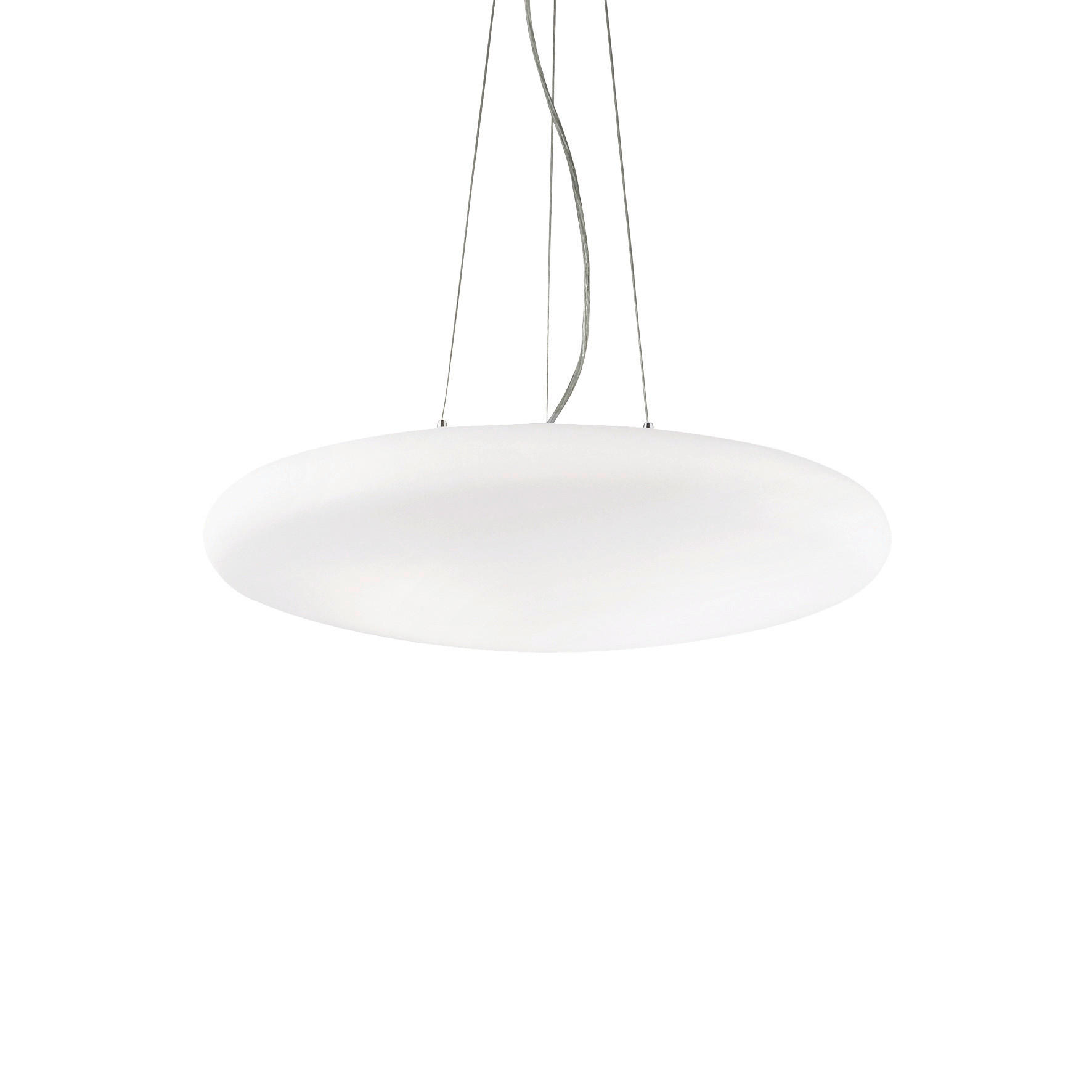 HÄNGELEUCHTE 50/39,5-214,5 cm  - Weiß, Basics, Glas (50/39,5-214,5cm) - Ideal Lux