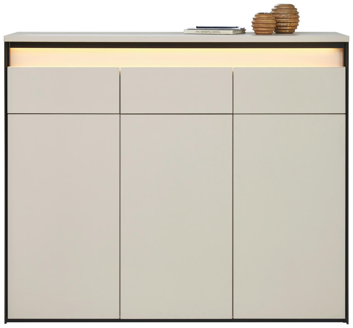 SCHUHSCHRANK Schwarz, Kaschmir  - Kaschmir/Schwarz, KONVENTIONELL, Holzwerkstoff (130/106/38cm) - Voleo