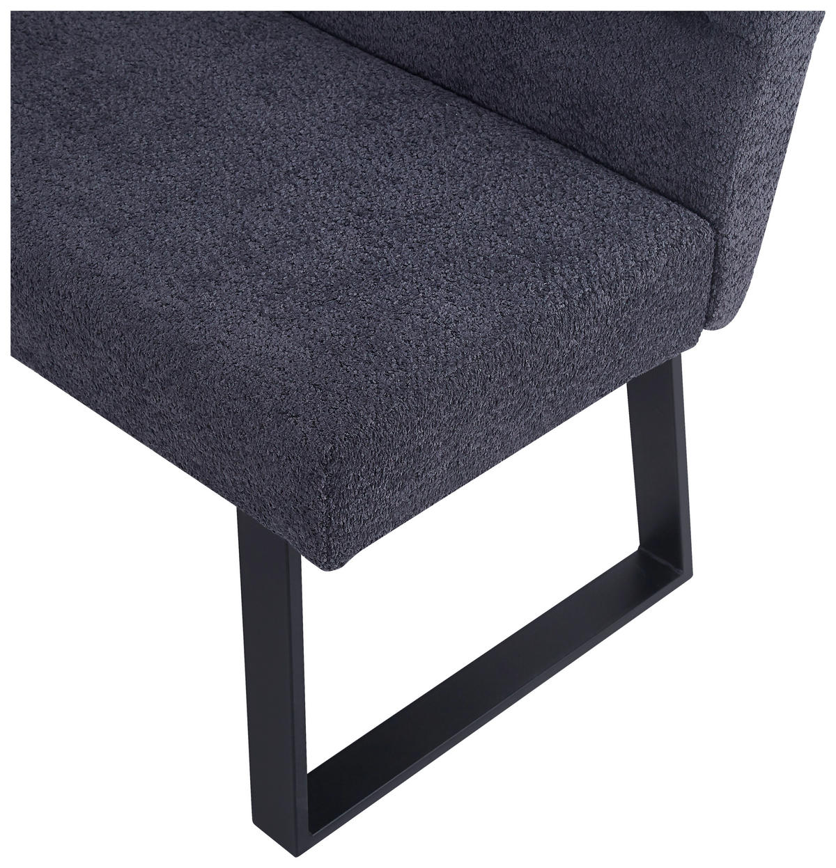 ECKBANK  in Dunkelgrau  - Dunkelgrau/Schwarz, KONVENTIONELL, Textil/Metall (190/150/83/61cm) - MID.YOU