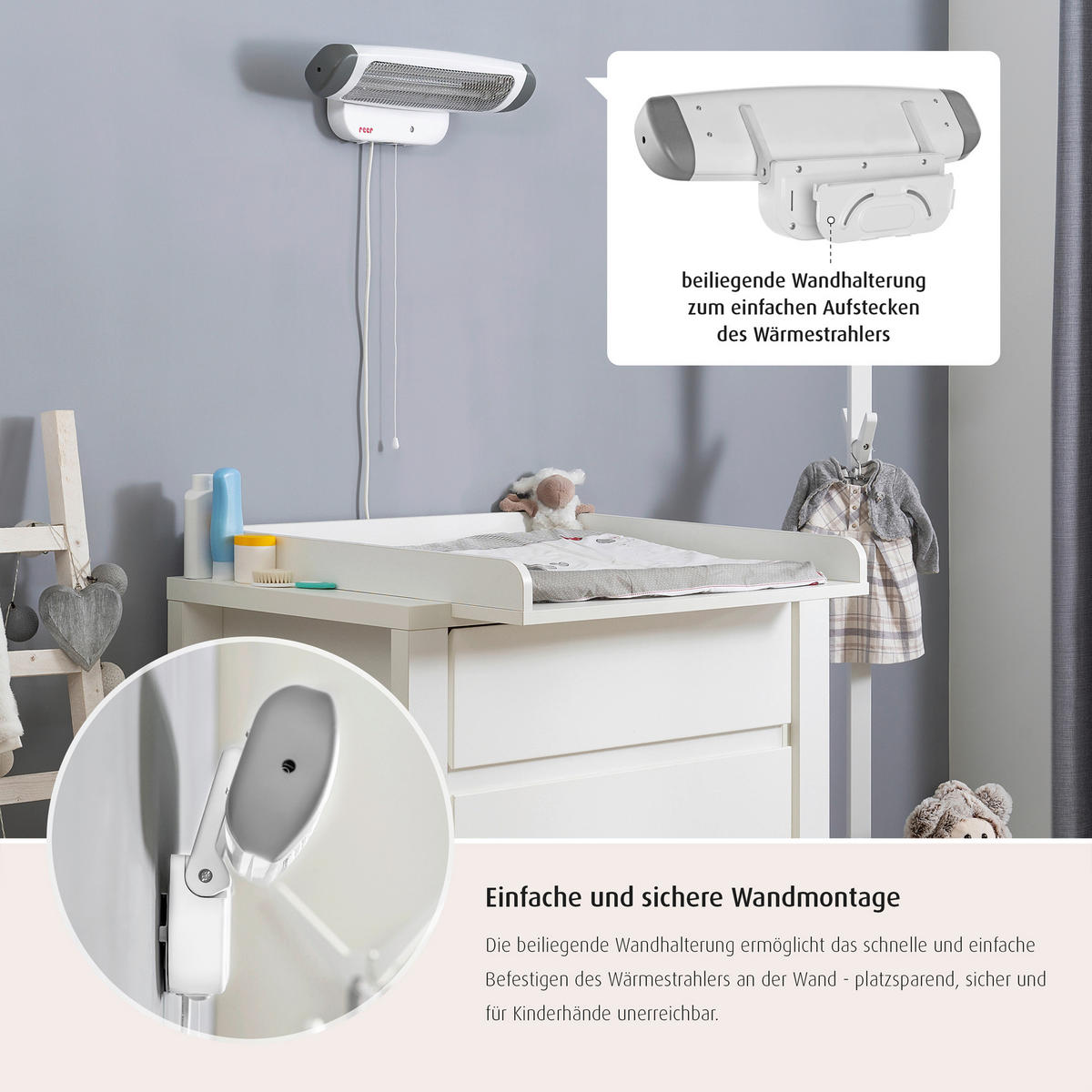 HEIZSTRAHLER  - Basics, Kunststoff/Metall (52/14cm) - Reer