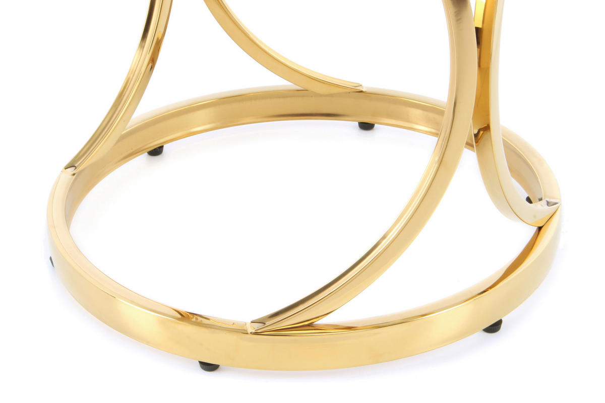 BEISTELLTISCH in Metall, Glas 40/40/42 cm  - Goldfarben, Design, Glas/Metall (40/40/42cm) - Kayoom