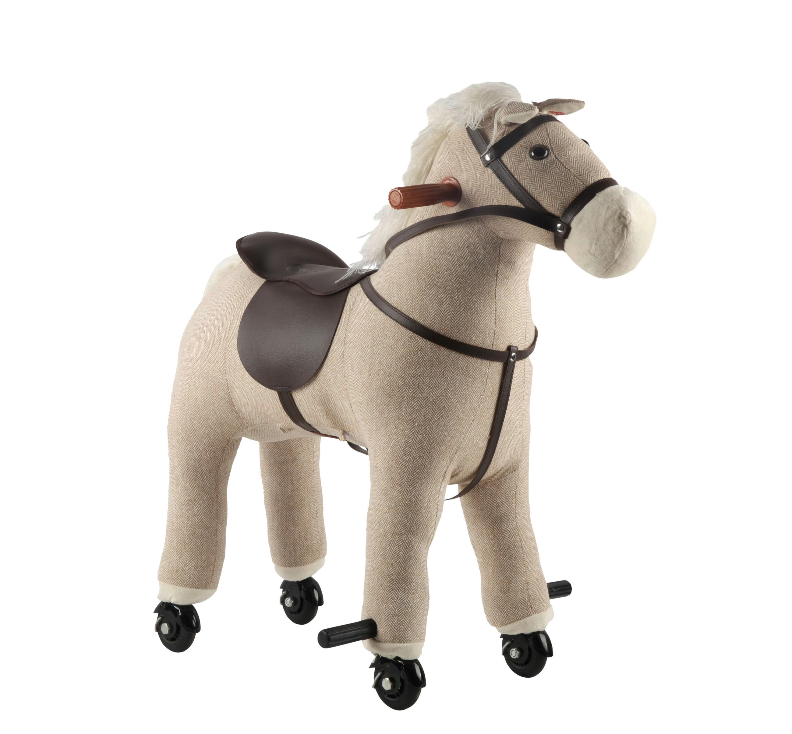 HOUPACÍ KŮŇ - béžová, Trend, kov/textil (74/45/74cm) - My Baby Lou