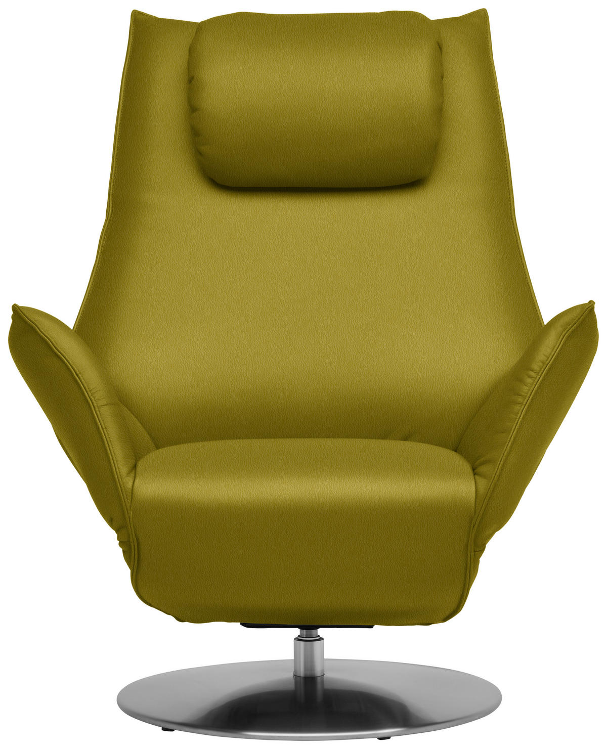 RELAXSESSEL in Leder Hellgrün  - Edelstahlfarben/Hellgrün, Design, Leder/Metall (92/79/90cm) - Koinor