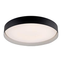 LED-DECKENLEUCHTE SW TAVOLI 49/49/7,3 cm   - Schwarz, KONVENTIONELL, Kunststoff/Metall (49/49/7,3cm) - Schöner Wohnen