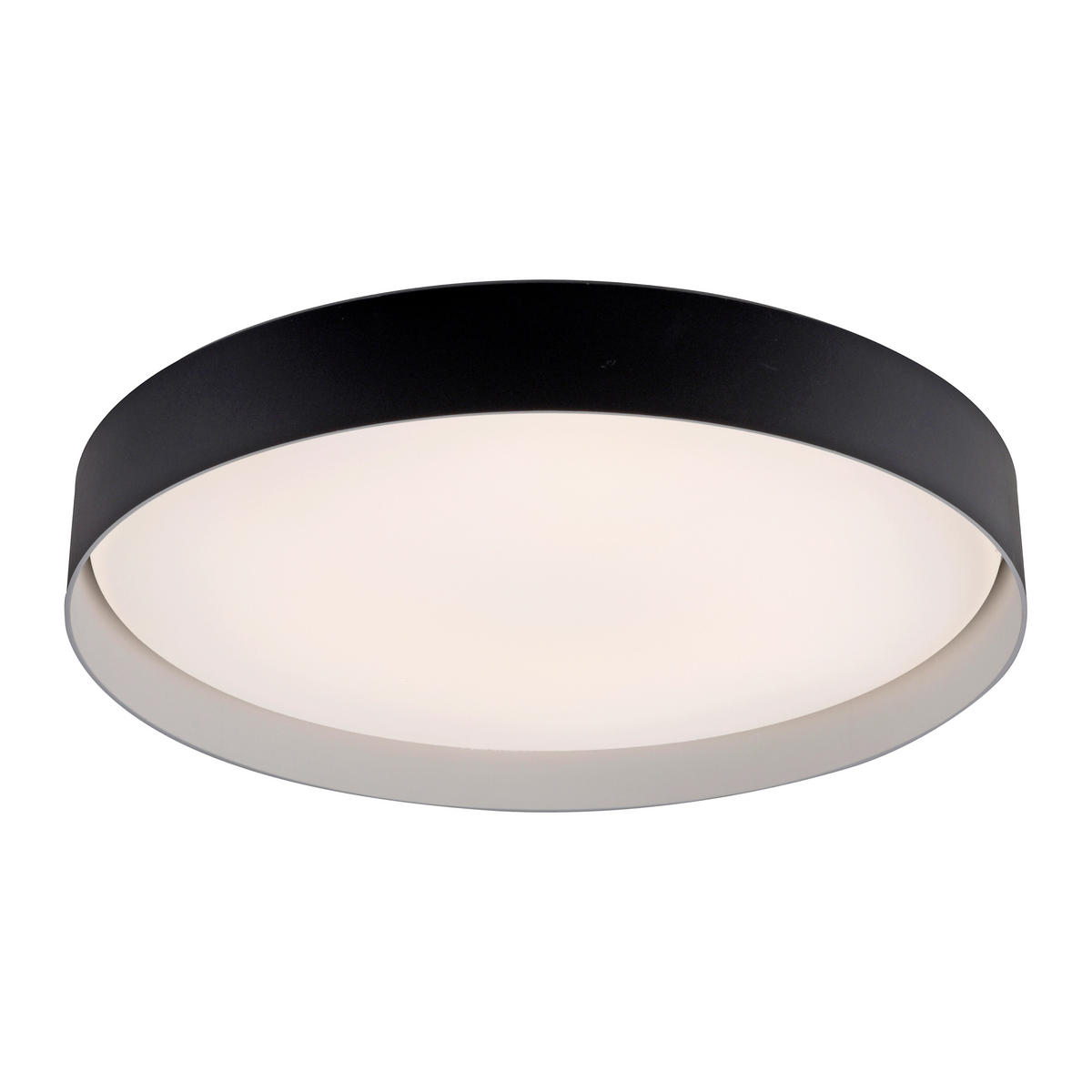 LED-DECKENLEUCHTE SW TAVOLI 49/49/7,3 cm   - Schwarz, KONVENTIONELL, Kunststoff/Metall (49/49/7,3cm) - Schöner Wohnen