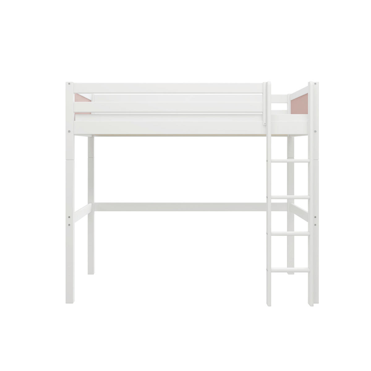 HOCHBETT 90/200 cm,  in Absturzsicherung, Leiter, Rollrost  - Rosa/Weiß, MODERN, Holz (90/200cm) - Chameo