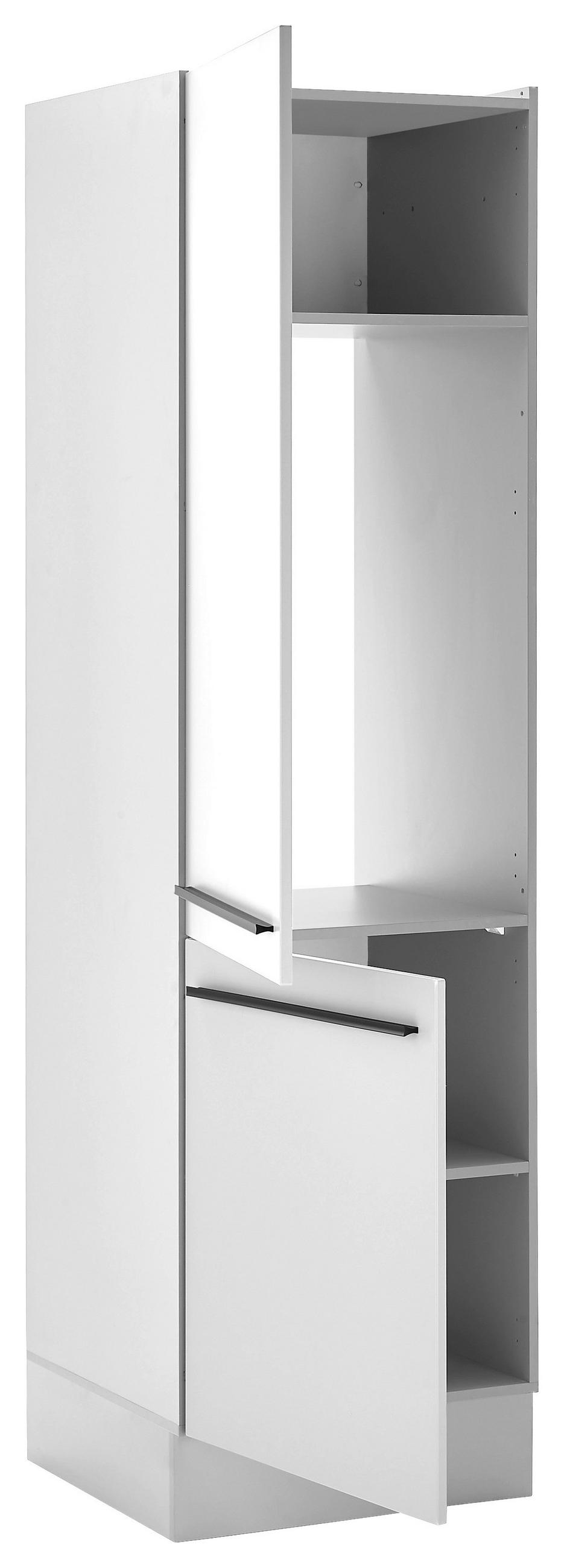 GERÄTEUMBAUSCHRANK 60/211/57 cm  in Weiß  - Schwarz/Weiß, Design, Holzwerkstoff/Kunststoff (60/211/57cm) - MID.YOU