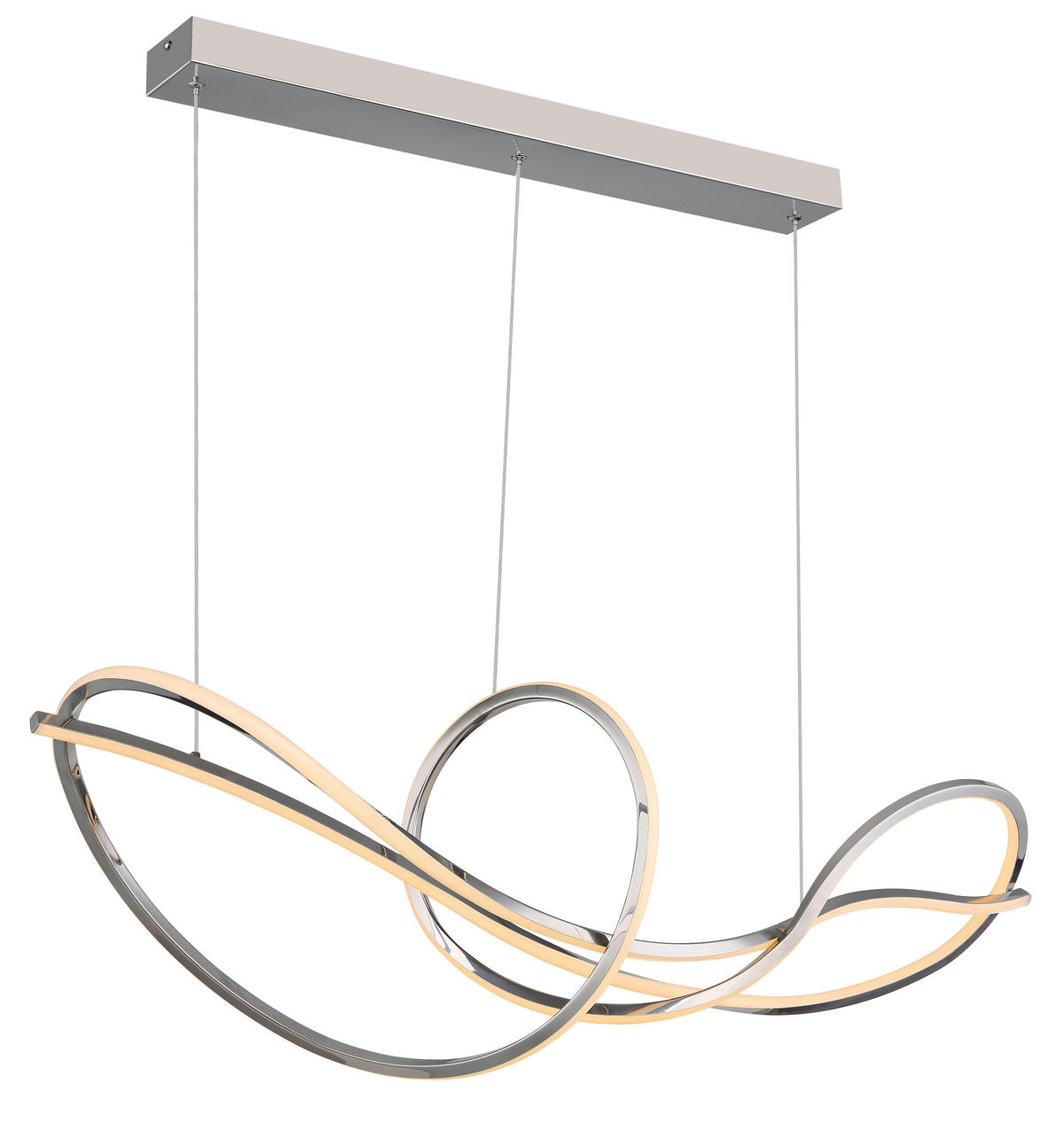 VISEČA LED-SVETILKA  IDUNA //2700-6000 K/230 V/ - barve kroma/bela, Design, kovina/umetna masa (110/33/120cm) - Globo