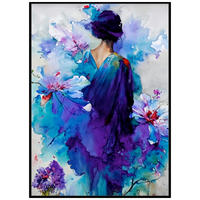 GLASBILD 50/70 cm  - Multicolor/Schwarz, LIFESTYLE, Glas/Holzwerkstoff (50/70cm) - Monee