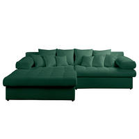 ECKSOFA Naomi Grün Chenille Rückenkissen  - Schwarz/Grün, Design, Kunststoff/Textil (243/284cm) - P & B