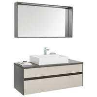 Mobilier Baie 120 cm - alb/gri, Design, ceramică/sticlă (120cm) - Novel